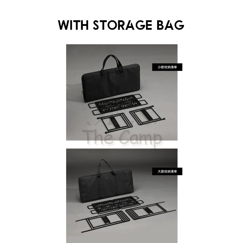 Blackdog Premium Metal Shelf Foldable Storage Rack Folding Rack Matte Black Engraving Small Large BD-ZWJ001