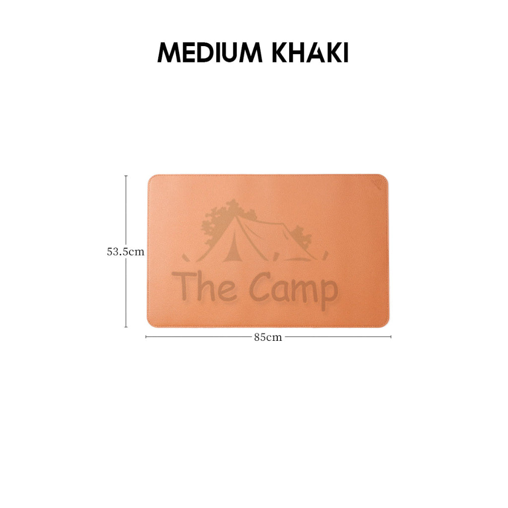 PU Leather Table Mat Anti Scratch Dirt Waterproof Box Mat Camping Outdoor Protector Eggroll Tableware Aluminium Wood