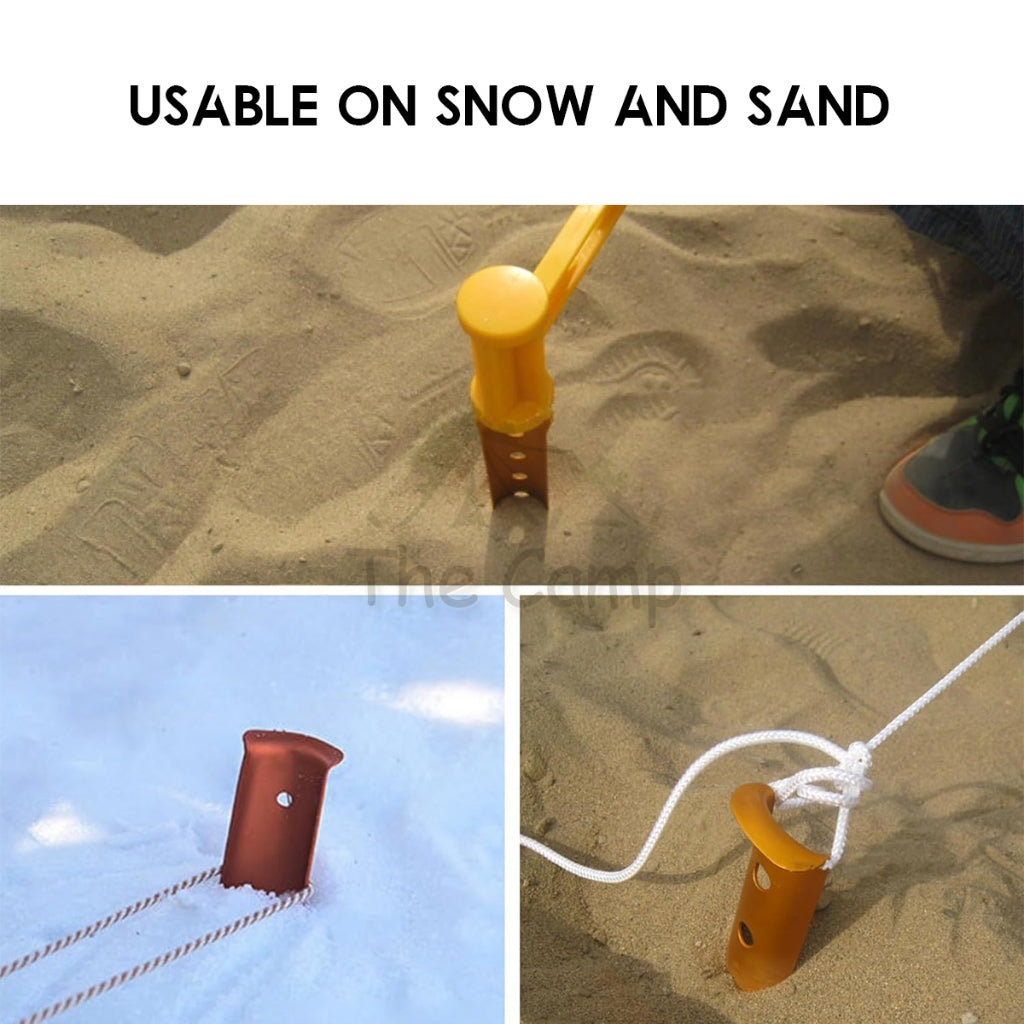 31cm Sand Pegs Aluminium Alloy Beach Stake Nail Anchor Outdoor Camping Stake Kit Sandy Terrain Snow Pasak Pasir Pantai