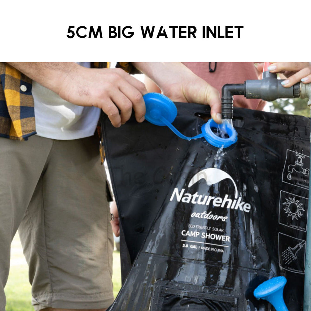 Naturehike Solar Heater Shower Bag 20L Camping Outdoor Bath Equipment Head Switchable Heating Hydration Pack NH21SJ032