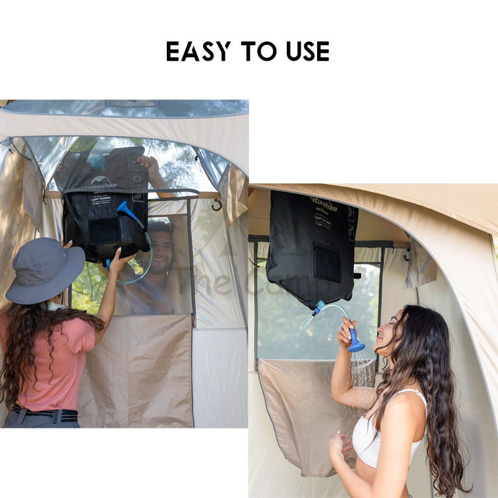 Naturehike Solar Heater Shower Bag 20L Camping Outdoor Bath Equipment Head Switchable Heating Hydration Pack NH21SJ032