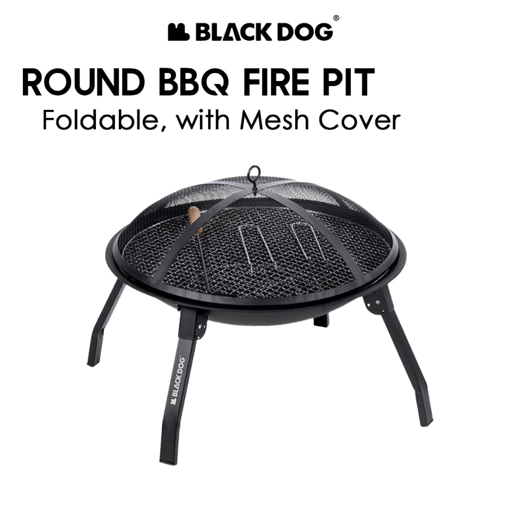 Blackdog Round BBQ Fire Pit Outdoor Camping Folding Foldable Grill Barbecue Fire Pond Firepit Charcoal CBD230CF013