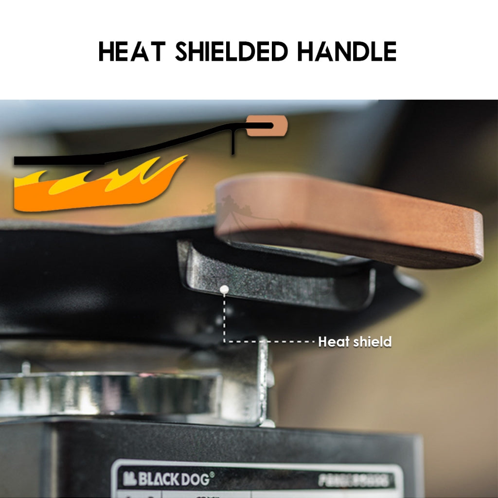 Blackdog BBQ Grill Pan Non Stick Coating Outdoor Camping Korean Style Design Wok Frying Cooking Cookware CBD2300CW011