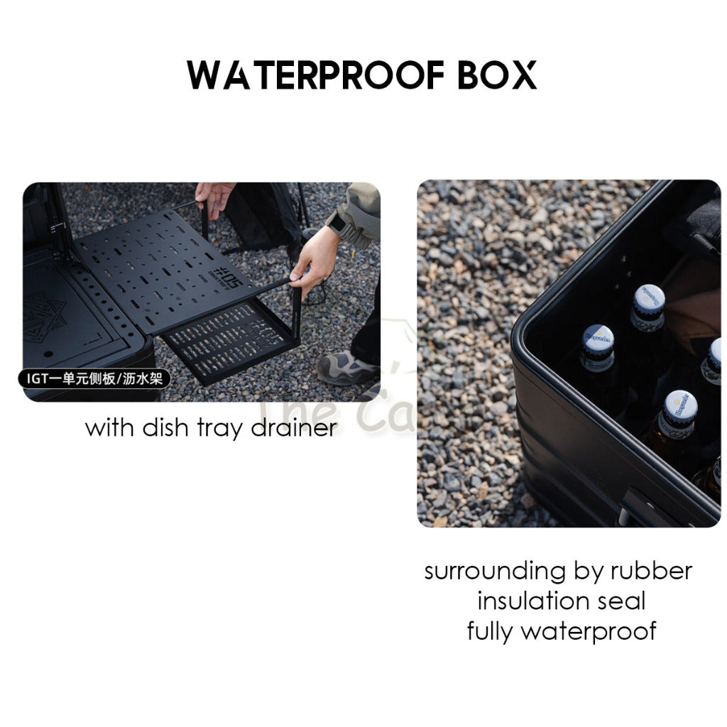 Shinetrip Aluminium Box Set Expandable IGT Storage Box 44L 72L Tactical Case Stool Table Outdoor Camping