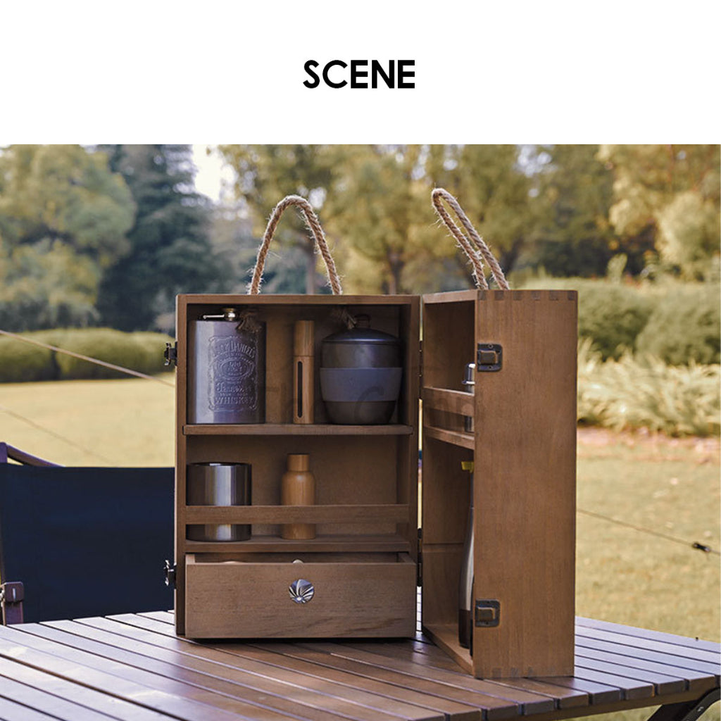 Shinetrip Outdoor Seasoning Cabinet Portable Picnic Spice Rack Ingredient Box Camping BBQ Equipment Cooking