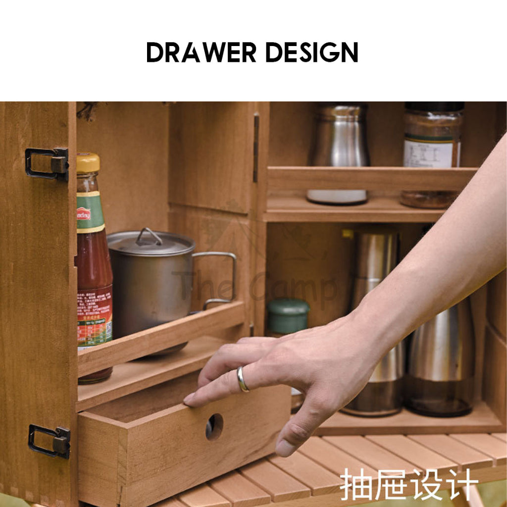 Shinetrip Outdoor Seasoning Cabinet Portable Picnic Spice Rack Ingredient Box Camping BBQ Equipment Cooking