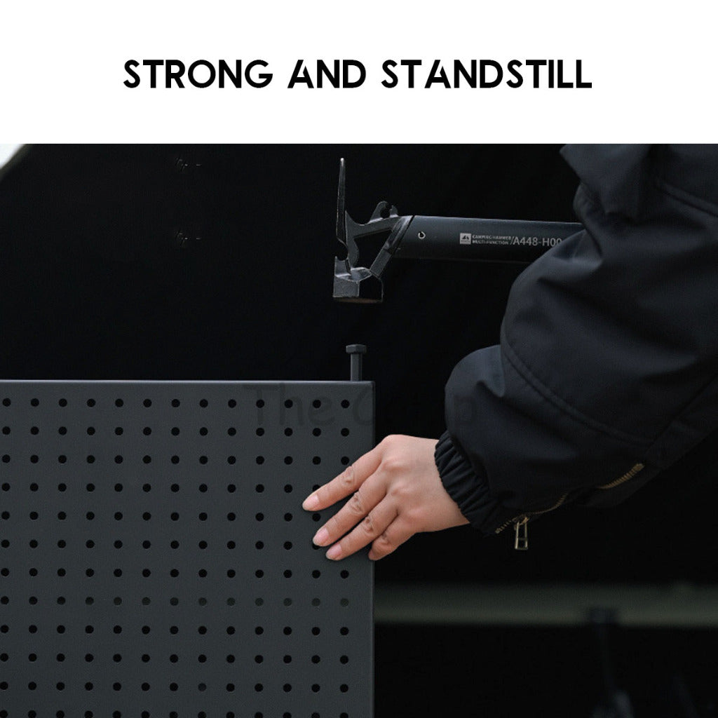 Shinetrip PegBoard Hole Board Peg Board Outdoor Camping Rack Shelf Holder Black Wall Storage Board