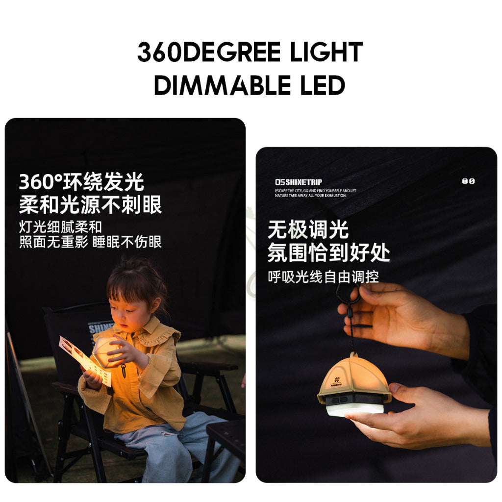 Shinetrip Tap Sensor Light Touch to On Outdoor Camping LED Tent Lamp Dimmable Adjustable Latern Tripod Kid Ambient