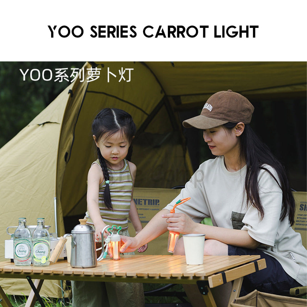 Shinetrip Carrot Light Radish Lamp Free Bag Optional Double Tripod Fan Camping Outdoor LED Lantern Atmosphere Tent