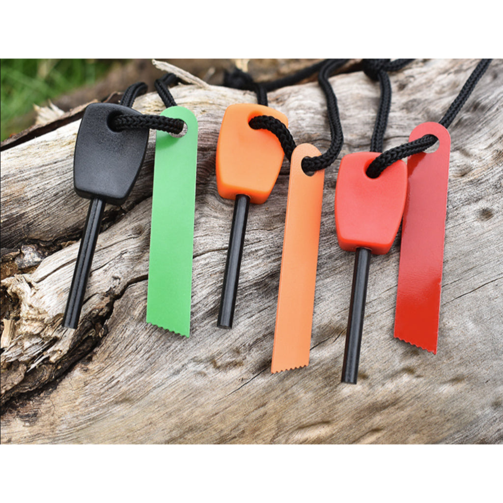 Outdoor Magnesium Fire Starter Ferro Rod Flint Stone with Ruler Camping Api Batu Emergency Survival Spark Lighter
