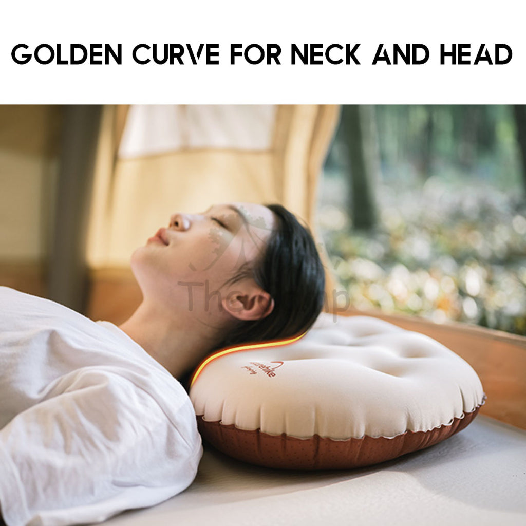 Naturehike Sponge Filled Air Pillow Inflatable Soft Outdoor Camping Silent Soundless Inflate Travel Air Bed CNH22DZ011