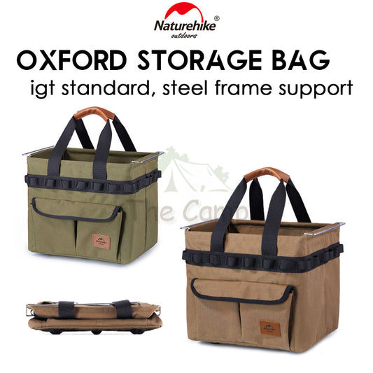 Naturehike Oxford Cloth Storage Bag 20L Basket Steel Frame Camping Outdoor Tarp Nail Peg Table Chair Rope Tent NH22SNX02