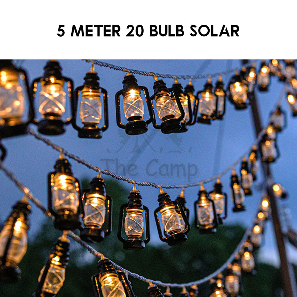 Outdoor LED Fairy Light Bulb Kerosene Solar Design Ball String USB Battery 5m 6m Camping Wedding Decoration Xmas