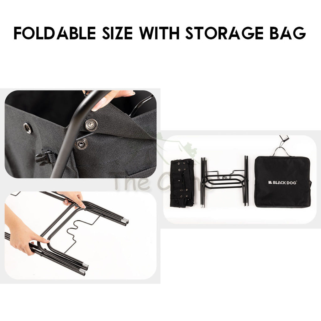 Blackdog Multipurpose Storage Rack Outdoor Camping Folding Aluminium Laundry Basket Bag Trash Garbage Bin CBD2300SN013