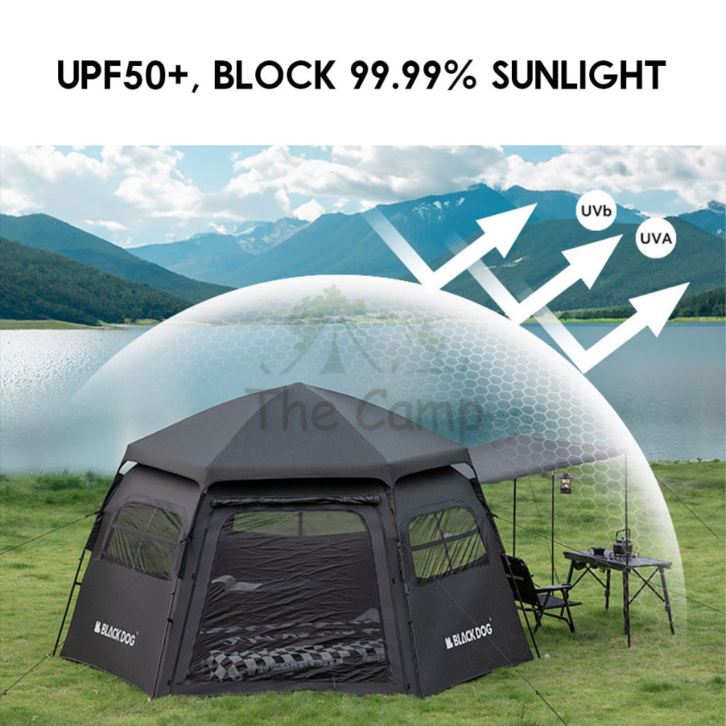 Blackdog Hexagon Automatic Tent Dome Shelter Outdoor Camping Black Hexagonal Tenda Khemah CBD2300QT012