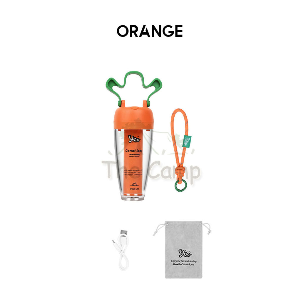 Shinetrip Carrot Light Radish Lamp Free Bag Optional Double Tripod Fan Camping Outdoor LED Lantern Atmosphere Tent