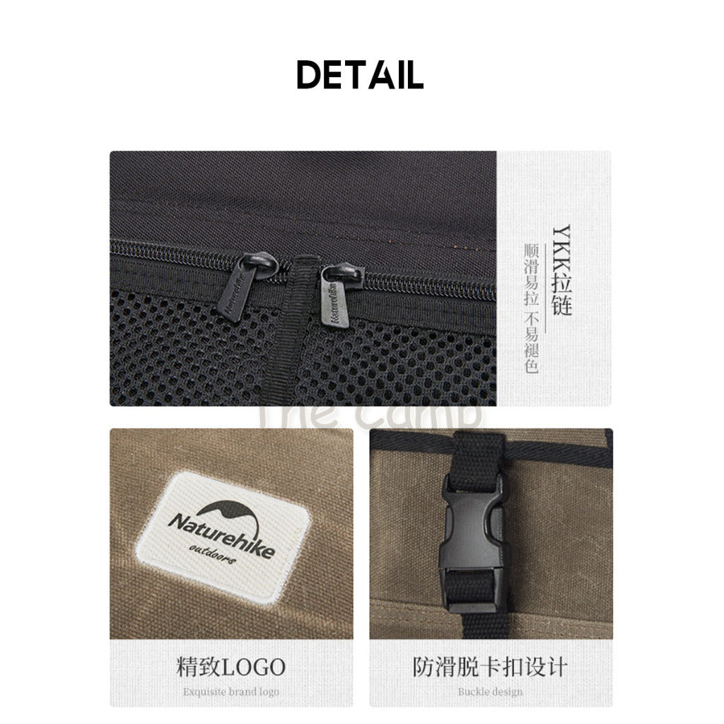 Naturehike Camping Equipment Storage Bag Oil Wax Large Capacity Outdoor Tarp Nail Peg Table Chair Rope Tent NH19PJ103