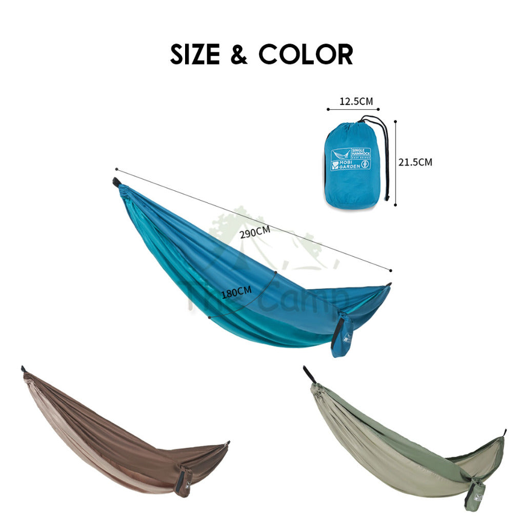Mobi Garden Double Hammock Camping Outdoor Ultralight Hanging Bed with Bag Pouch NX22681002