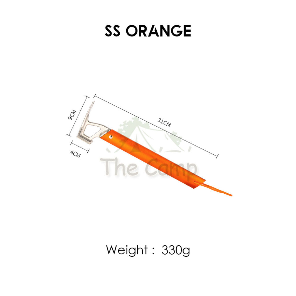 Camping Hammer Stainless Steel Copper Aluminium Brass Solid Wood Handle Peg Stake Nail Hammers Multifunction