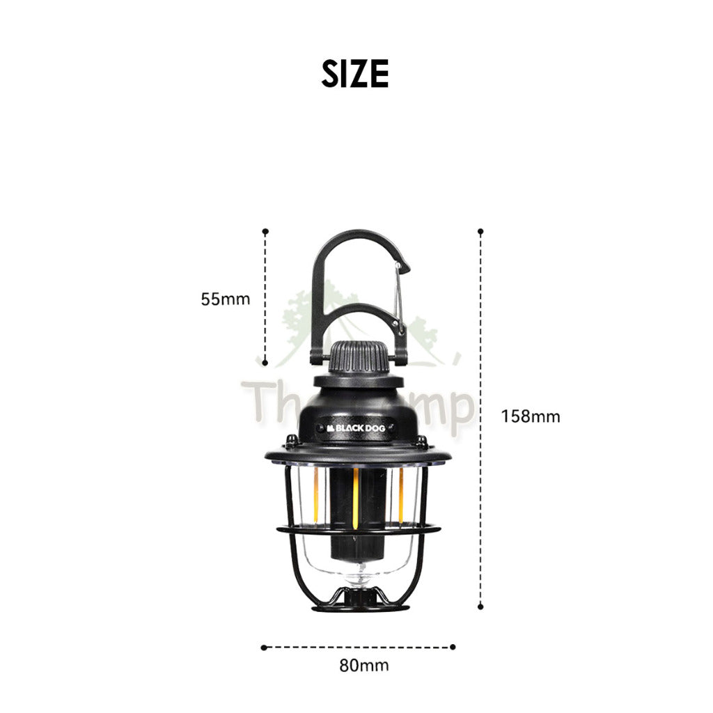Blackdog ZM013 Vintage Light Outdoor Camping LED NEW Lamp Lantern 2000mah 5 Modes CBD2450ZM013