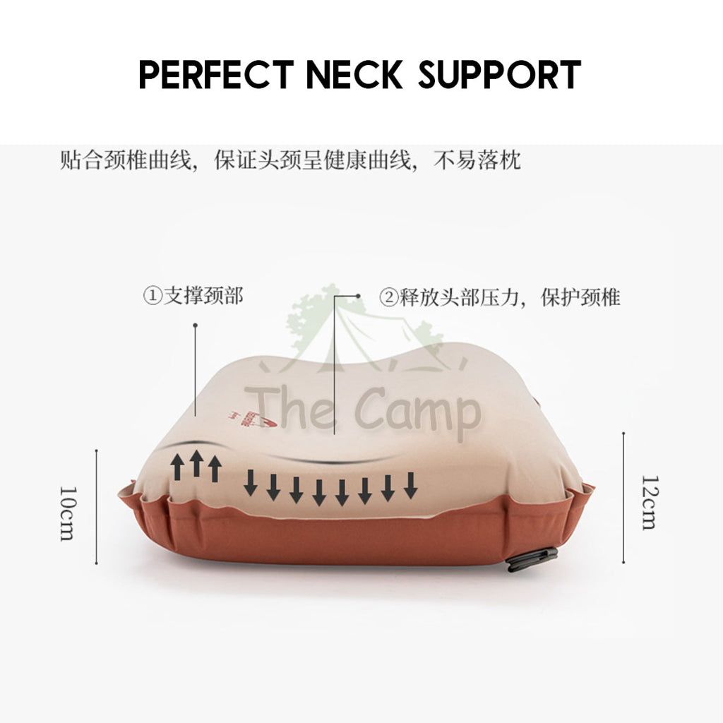 Naturehike 3D Automatic Inflatable Sponge Pillow Camping Silent Soundless Auto Inflate Travel Air Bed NH21ZT001