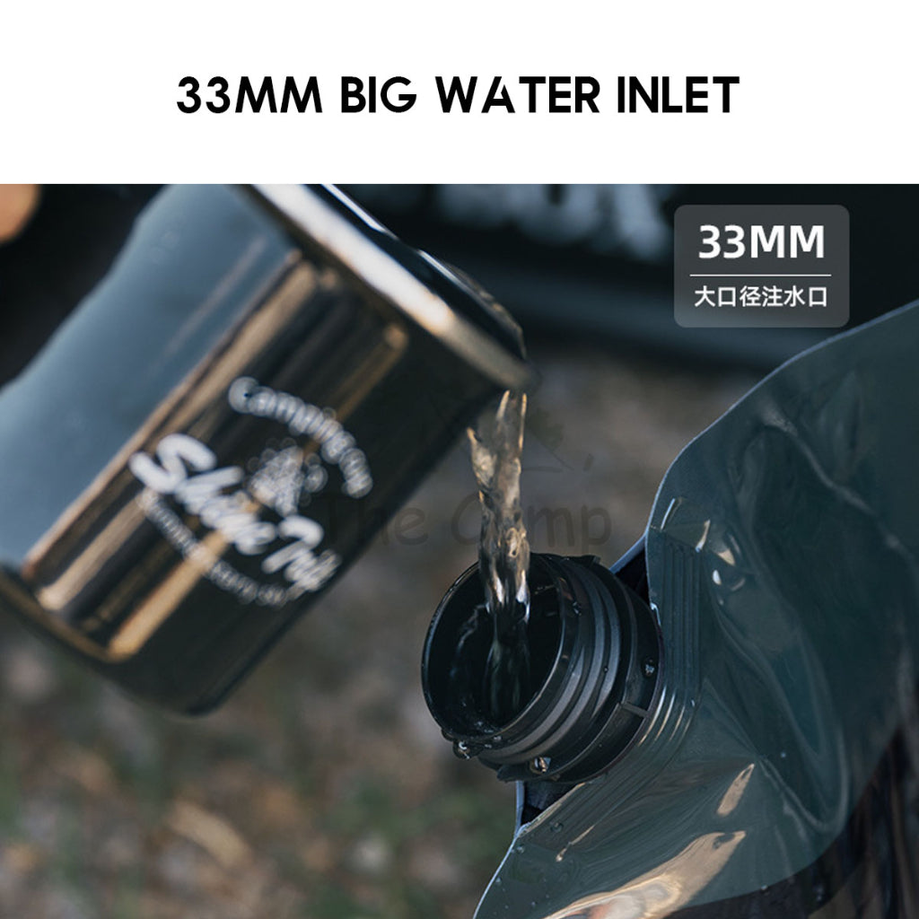 Shinetrip Foldable Water Bag Bucket 8L Food Grade PE Black Khaki Camping Outdoor Picnic Water Tank