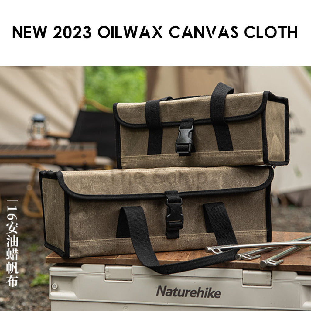 Naturehike Camping Equipment Storage Bag Oil Wax Large Capacity Outdoor Tarp Nail Peg Table Chair Rope Tent NH19PJ103