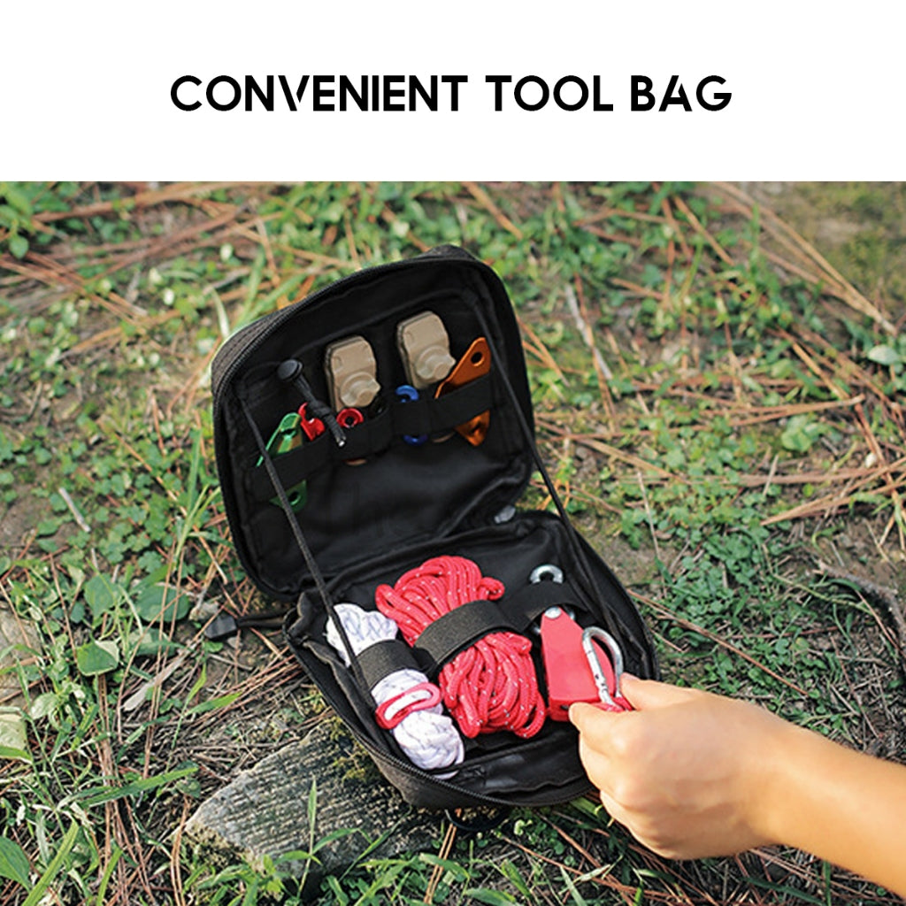 EDC Torch Tool Bag Multipurpose Pouch Pack Camping Outdoor Tactical Flashlight Torchlight Light Carry Storage Bag