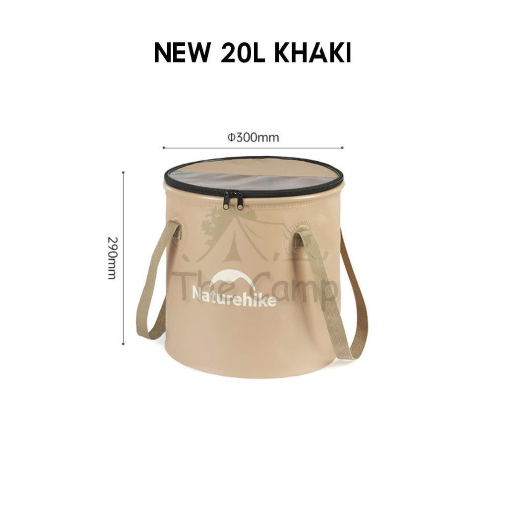 Naturehike Camping Foldable Bucket Portable Waterproof Round 10L 20L Water Transparent Container CNK2350CF010