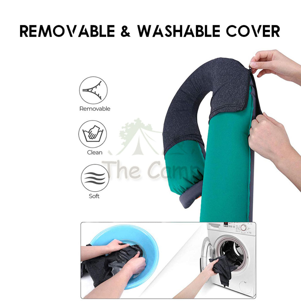 Naturehike U Shape Inflatable Travel Pillow Long Neck Multifunction Air Pillow Bolster Eye Mask Phone Holder NH20ZT004