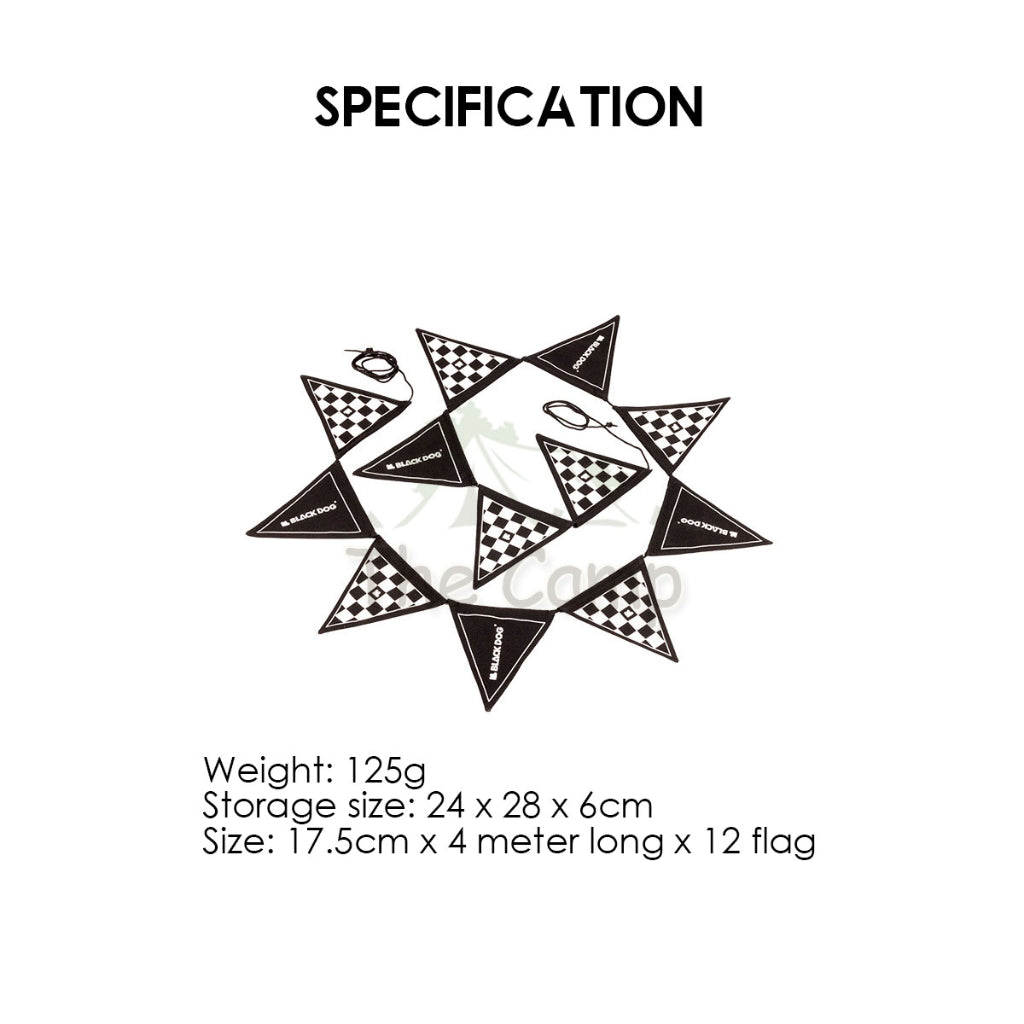 Blackdog Camping Atmosphere Flag Lattice Design Portable Birthday Party Picnic Tent Decorative 12 Flag 4M BD-QZ002