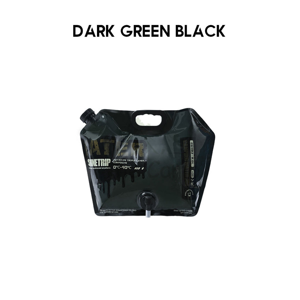Shinetrip Foldable Water Bag Bucket 8L Food Grade PE Black Khaki Camping Outdoor Picnic Water Tank