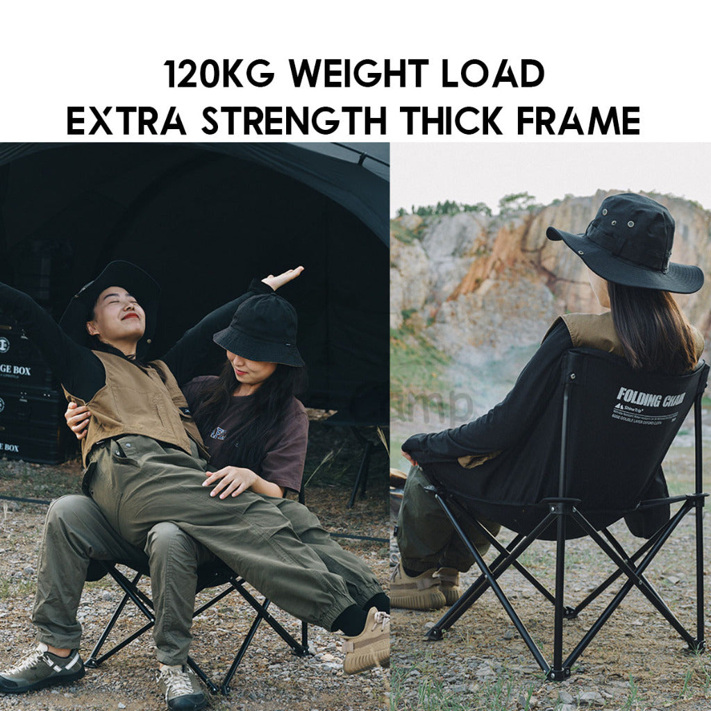 Shinetrip 05 Series Foldable Chair Folding Back Support Heavy Duty Outdoor Camping Portable Black Khaki