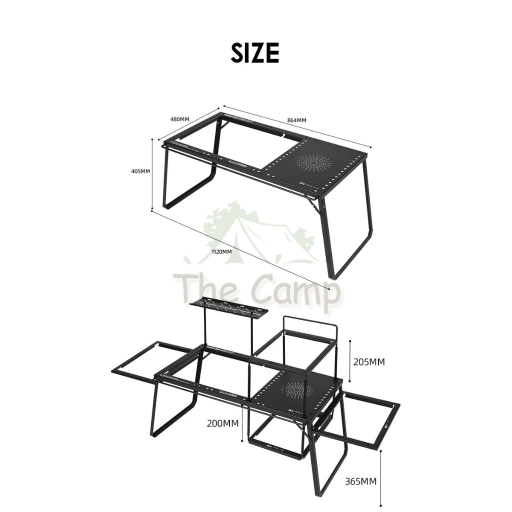 Shinetrip IGT Combination Table Module Outdoor Camping Plate Dish Rack Soto Stove Lamp Pole Spider Star Panel Tea Tray
