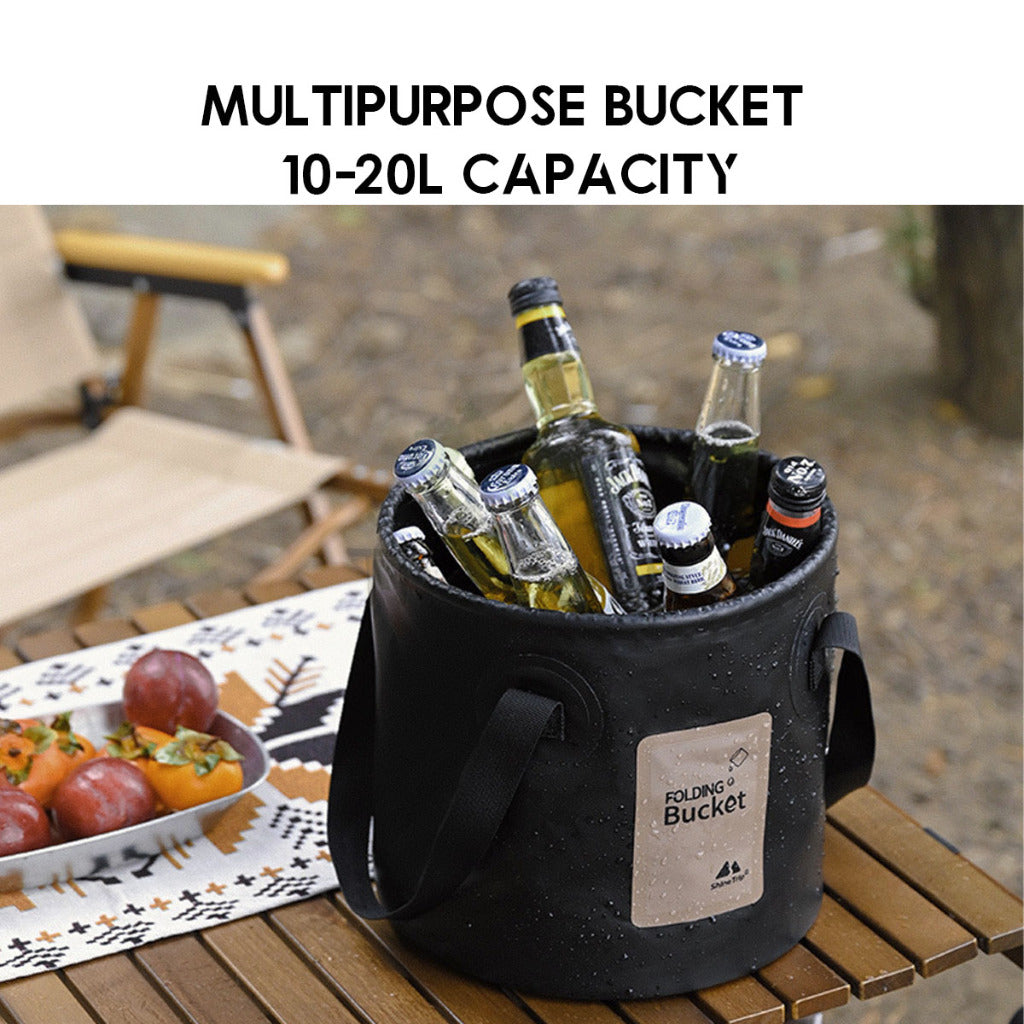 Shinetrip 10L 20L Foldable Water Round Bucket Outdoor Camping Folding Picnic Washbasin Portable Water Storage Container