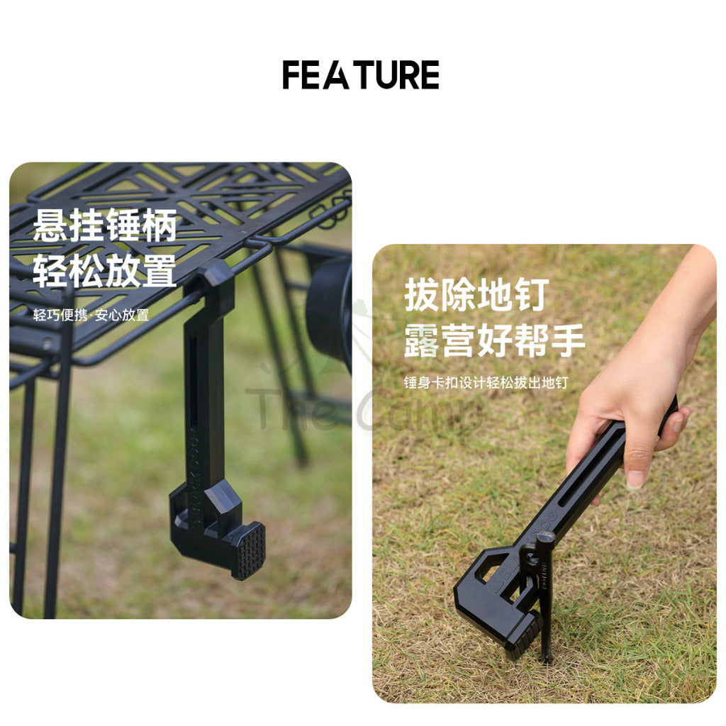BlackDog Camping Hammer Outdoor Multi-Function Tool Tent Cast Iron Steel Nail Equipment Bag Peg BD-LYC002 CBD2450PJ012