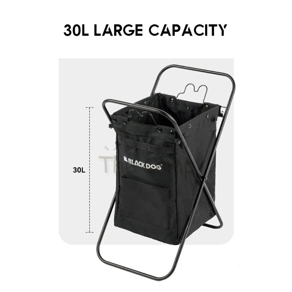 Blackdog Multipurpose Storage Rack Outdoor Camping Folding Aluminium Laundry Basket Bag Trash Garbage Bin CBD2300SN013