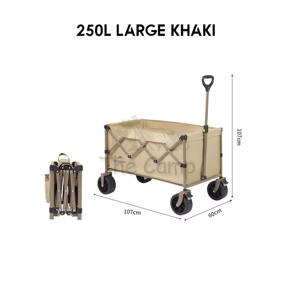 Naturehike QingYing Compact Wagon Trolley Cart with Brake 250L 110L Foldable Detachable Wheel CNK2350JJ012