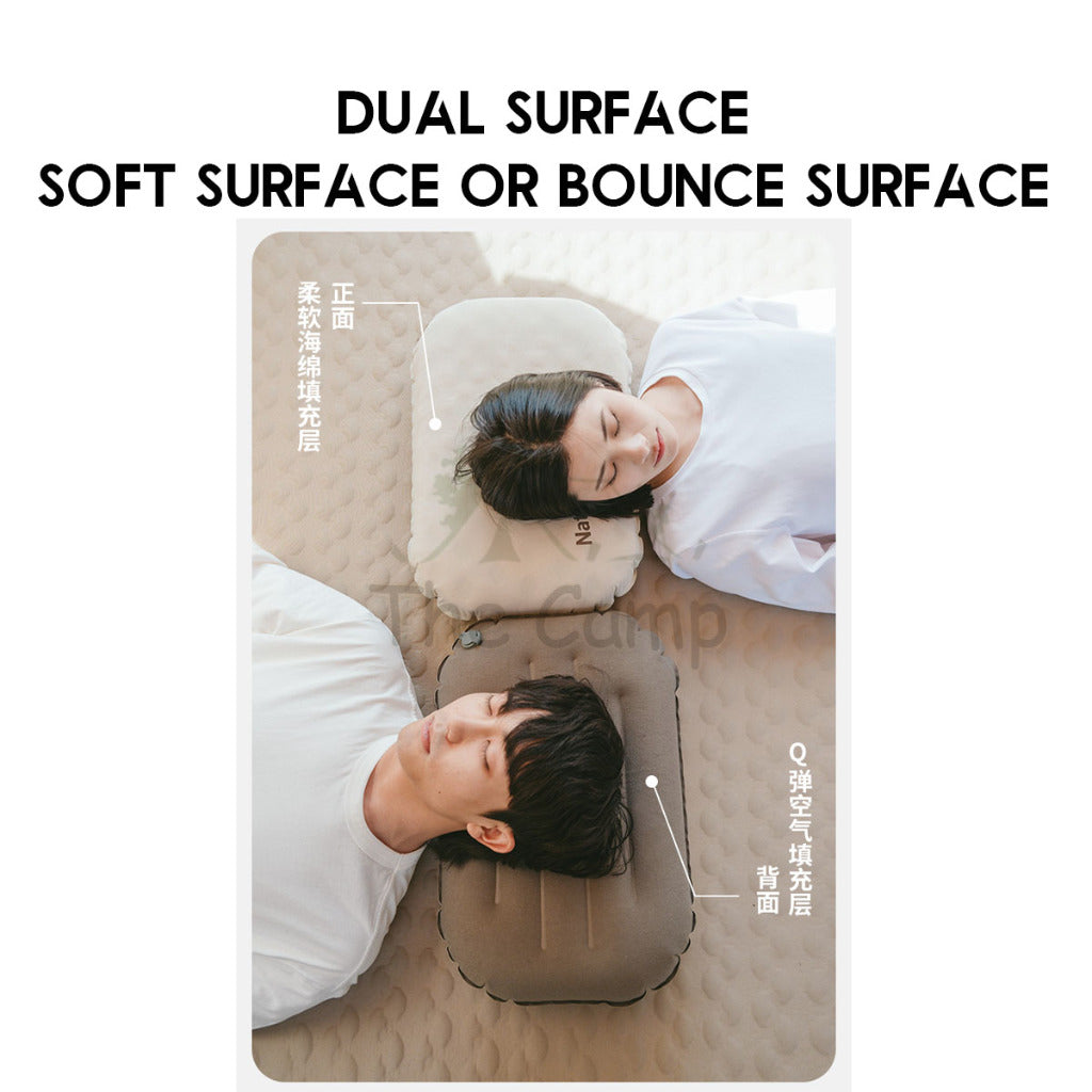 Naturehike 2 in 1 Sponge + Air 3D Pillow Adjustable Height Travel Outdoor Camping Neck Sleeping Bag Bed CNK2300DZ024