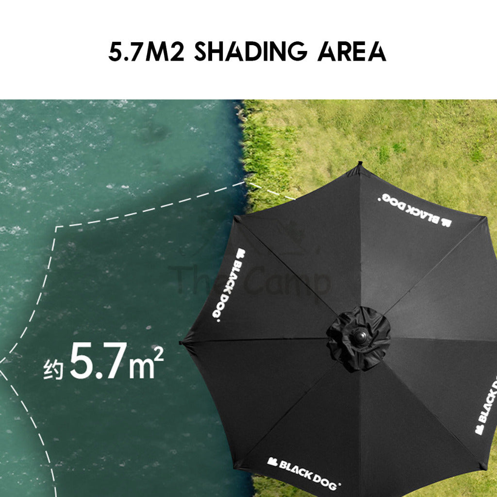Blackdog Outdoor Umbrella Screen Tarp Light Water Base Stand Parasol Camping Fishing Picnic Sunscreen Tent CBD2300WS010