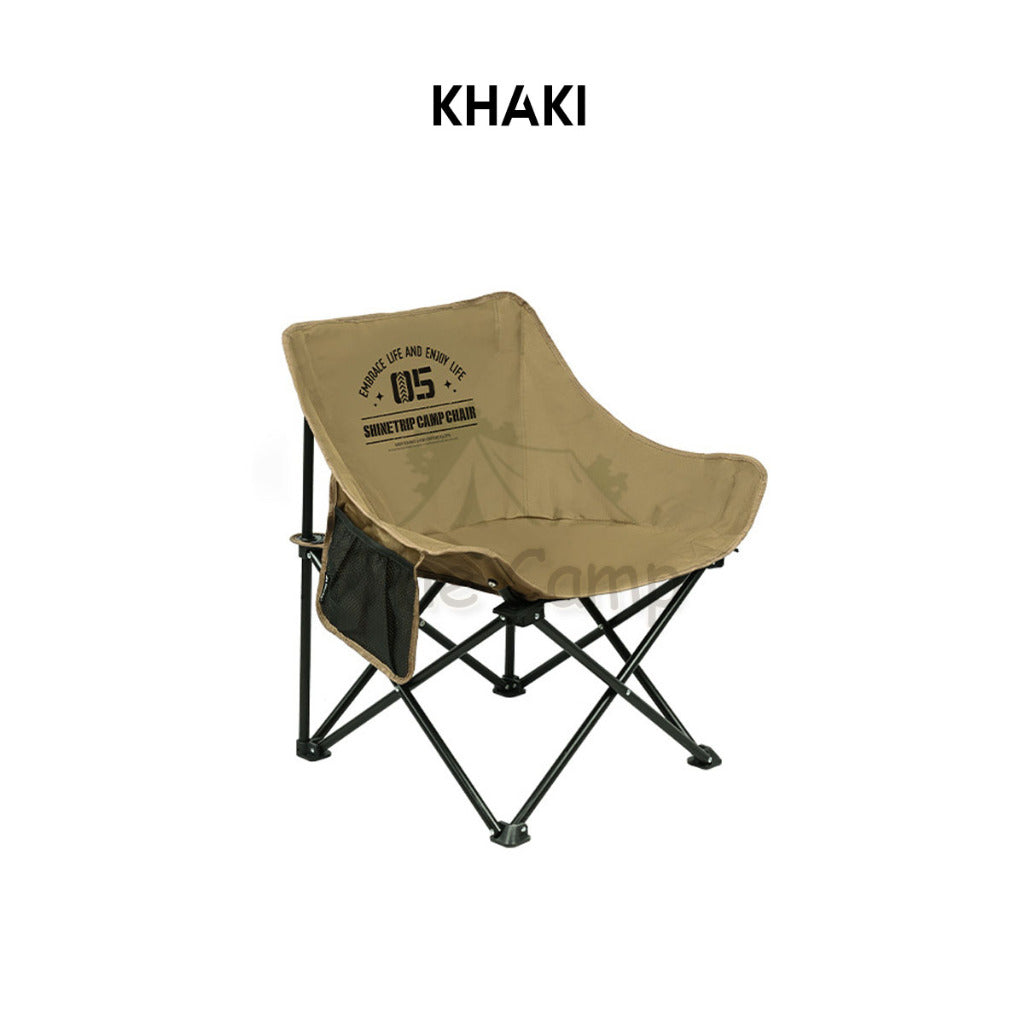 Shinetrip 05 Series Foldable Chair Folding Back Support Heavy Duty Outdoor Camping Portable Black Khaki
