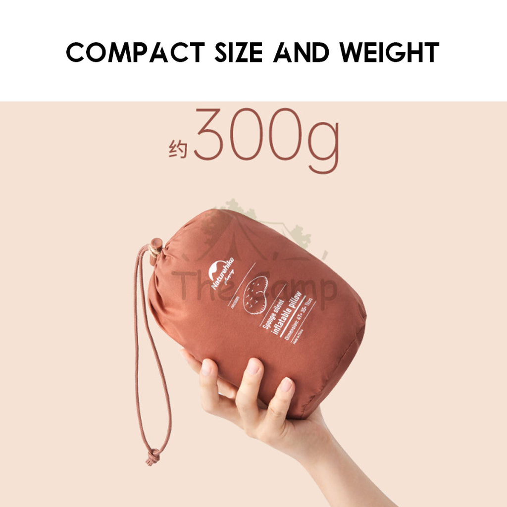 Naturehike Sponge Filled Air Pillow Inflatable Soft Outdoor Camping Silent Soundless Inflate Travel Air Bed CNH22DZ011