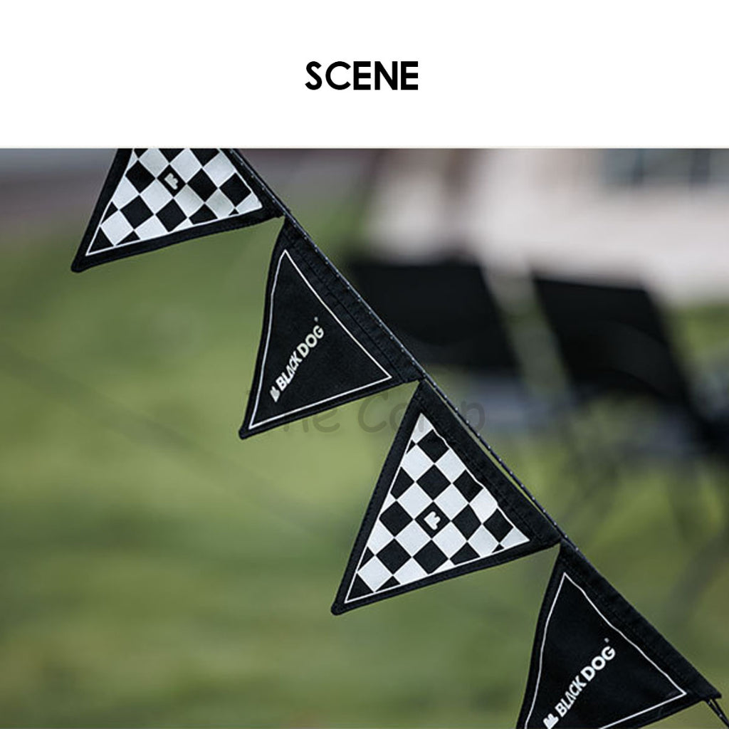 Blackdog Camping Atmosphere Flag Lattice Design Portable Birthday Party Picnic Tent Decorative 12 Flag 4M BD-QZ002