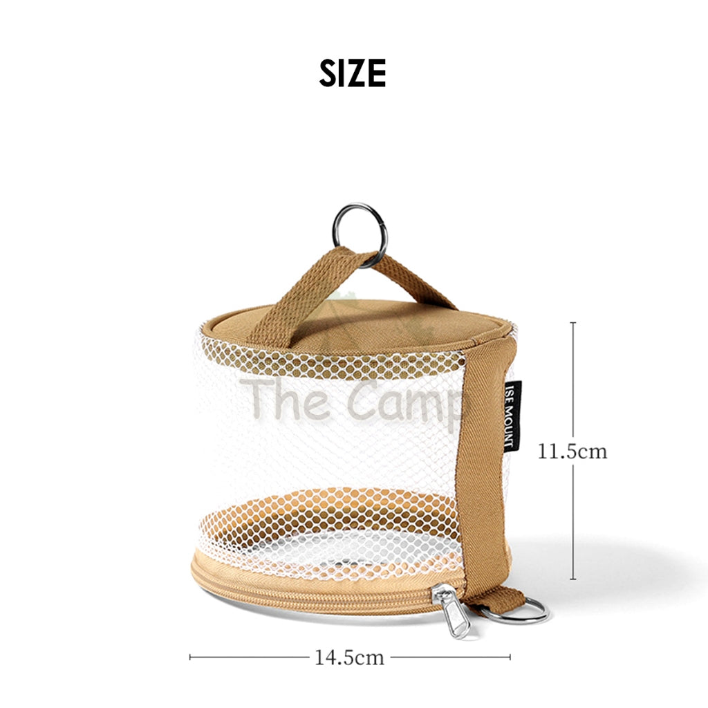 Tissue Roll Mesh Bag Camping Outdoor Toilet Paper Towel Holder Beg Serviette Napkin Smooth Pull Large Capacity 14cm