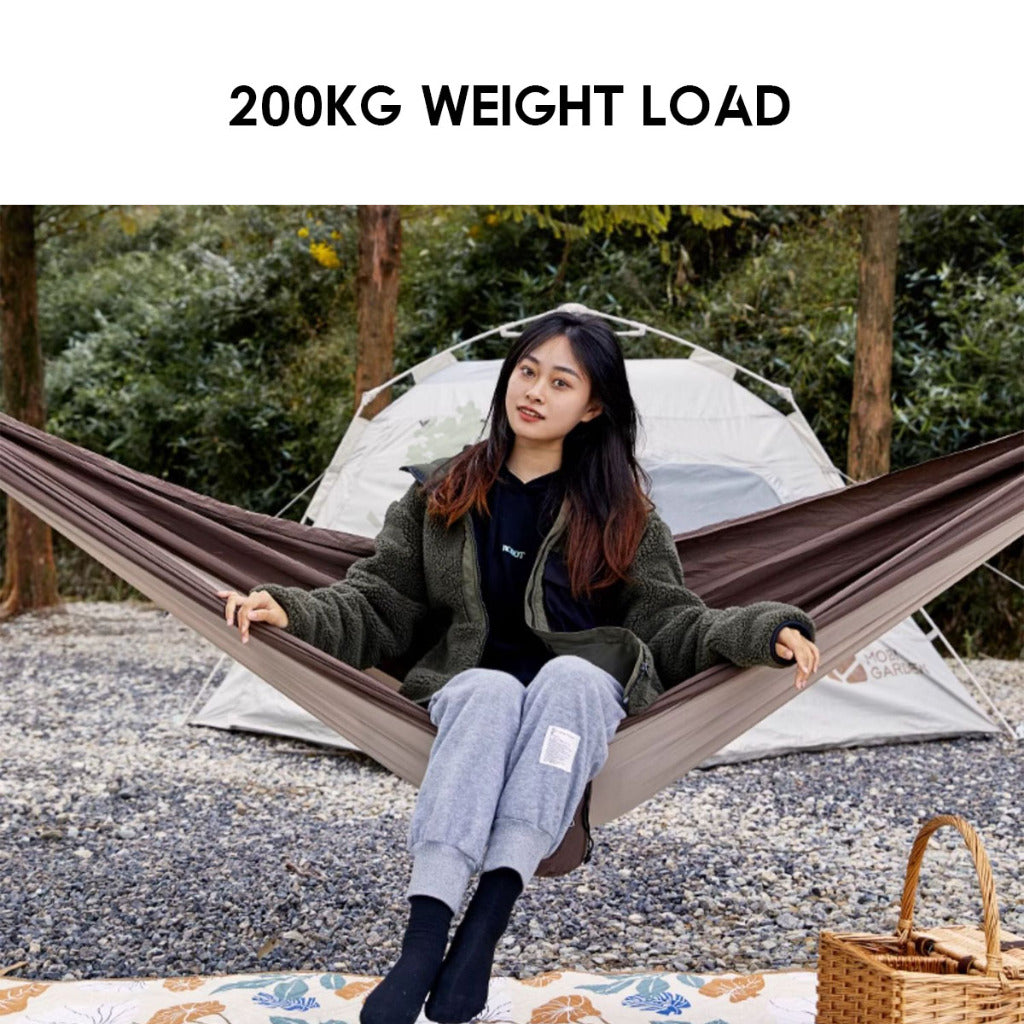 Mobi Garden Double Hammock Camping Outdoor Ultralight Hanging Bed with Bag Pouch NX22681002