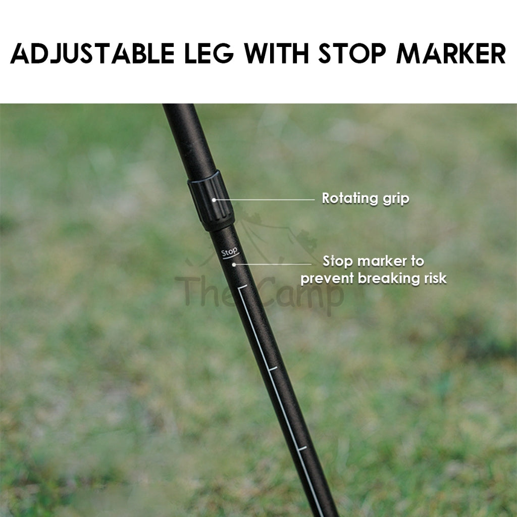 Blackdog Adjustable Small Round Table ABS Acrylic Outdoor Camping With Bag Lamp Holder CBD230JJ029 CBD2300JJ028
