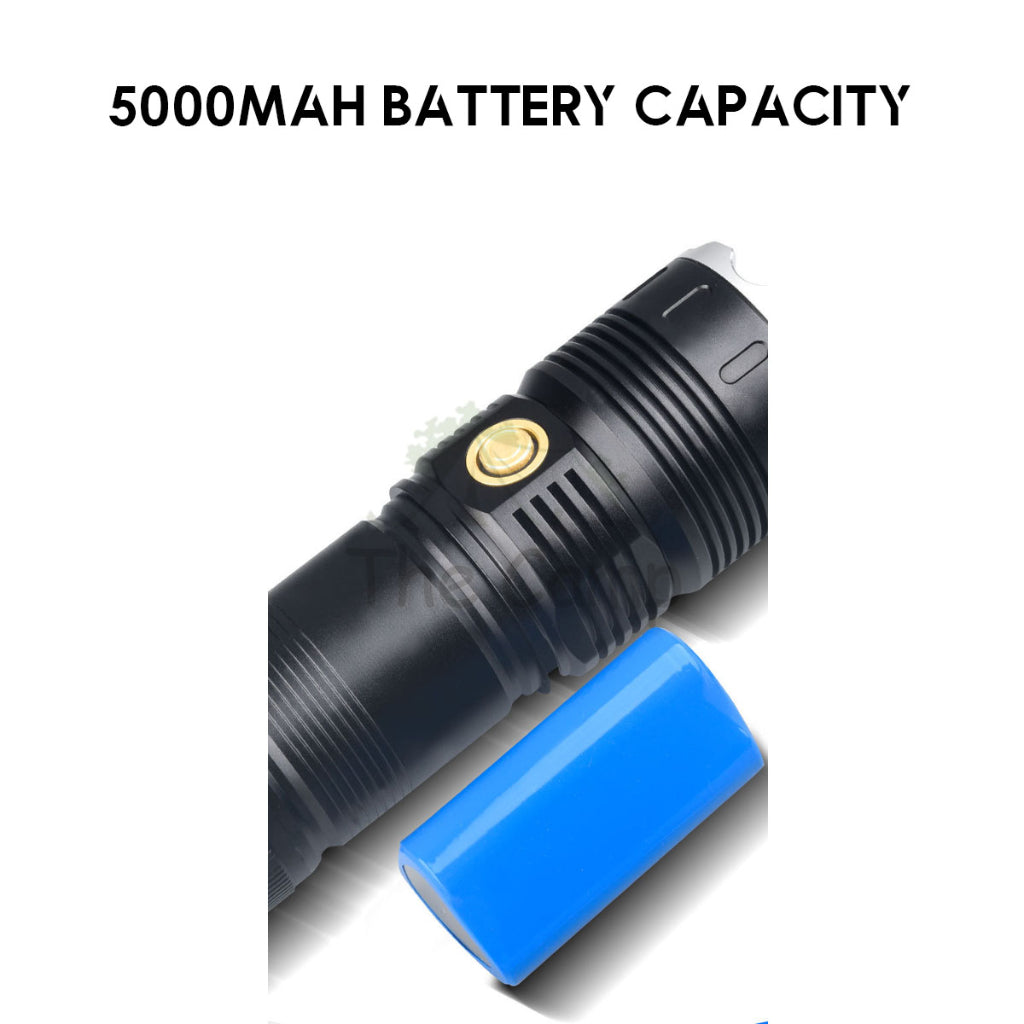 X57 White Laser Torch Light 5000mah Zoomable LED Lamp Tactical Camping Outdoor Lantern High Brightness Ultrar Bright