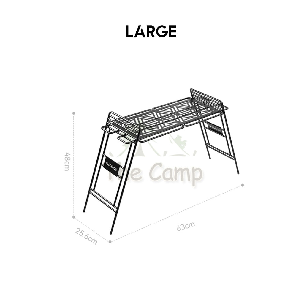 Blackdog Premium Metal Shelf Foldable Storage Rack Folding Rack Matte Black Engraving Small Large BD-ZWJ001