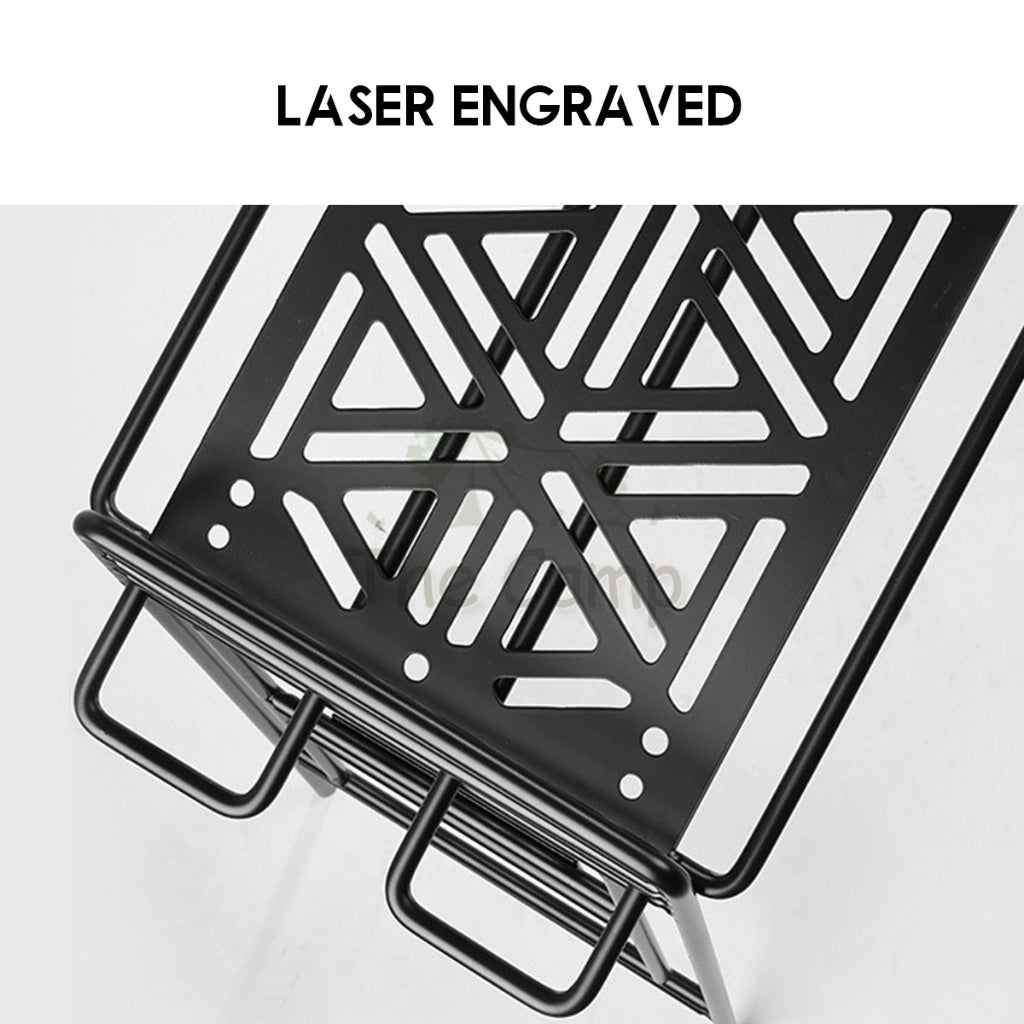 Blackdog Premium Metal Shelf Foldable Storage Rack Folding Rack Matte Black Engraving Small Large BD-ZWJ001
