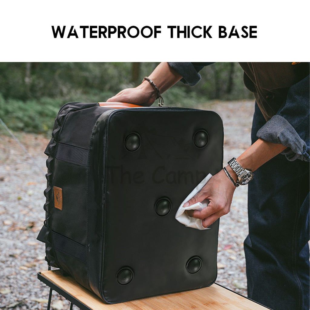 Naturehike Camping Storage Bag Kitchen Utensil Tableware 35L Large Capacity Storage Box Black Picnic Cooking CNH22SN008